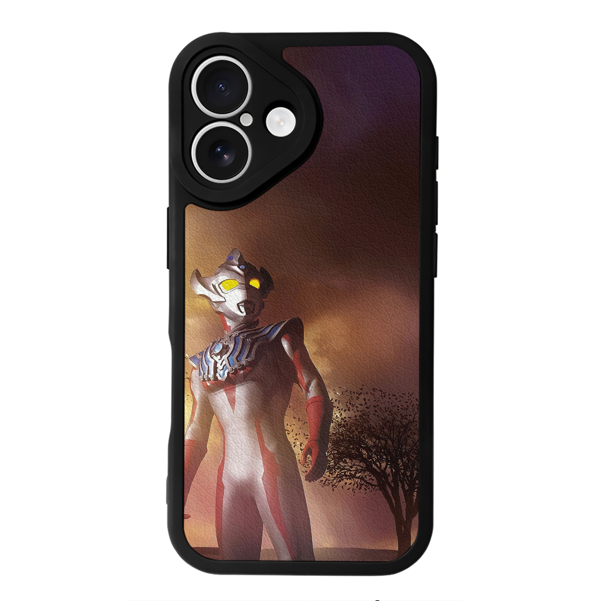 （画像用） ウルトラマン Ultraman 【iPhone 16シリーズ対応】シリコンスマホケース（レザー調） 材質：シリコン